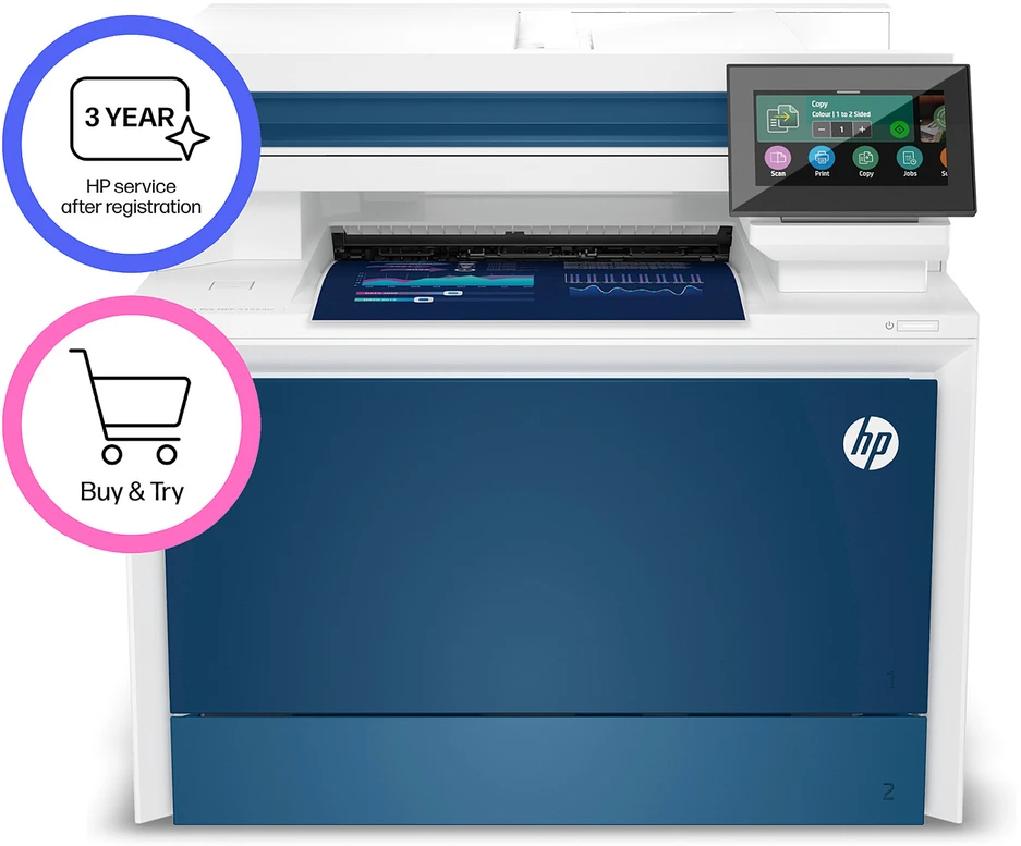 Hewlett Packard (HP) HP Color LaserJet Pro MFP 4302dw All-in-One Spausdintuvas - A4 Color lazerinis, Spausdinti/Kopijuoti/Nuskaityti, Automatinis dokumentų tiektuvas, Auto-Duplex, LAN, WiFi, 33psl/min, 750-4000 puslapių per mėnesį (pakeičia M479dw)