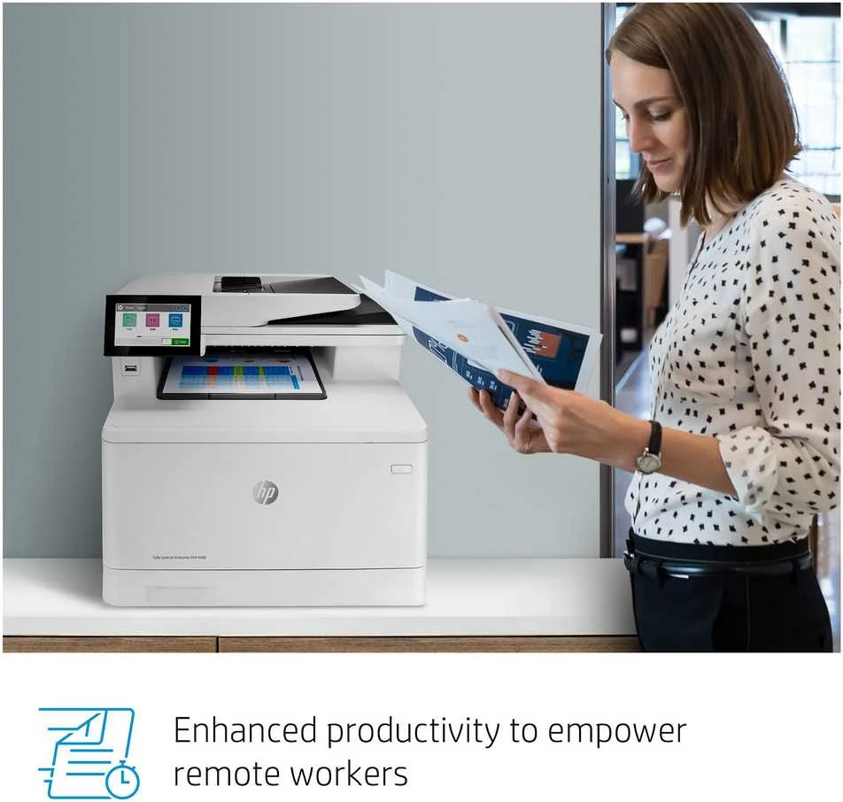 Hewlett Packard (HP) HP Color LaserJet Enterprise MFP M480f AIO All-in-One Spausdintuvas - A4 Color lazerinis, Spausdinti/Kopijuoti/Dual-Side Scan/Faksas, Automatinis dokumentų tiektuvas, Auto-Duplex, LAN, 27ppm, 4800 pages per mėnesį (pakeičia M577f)