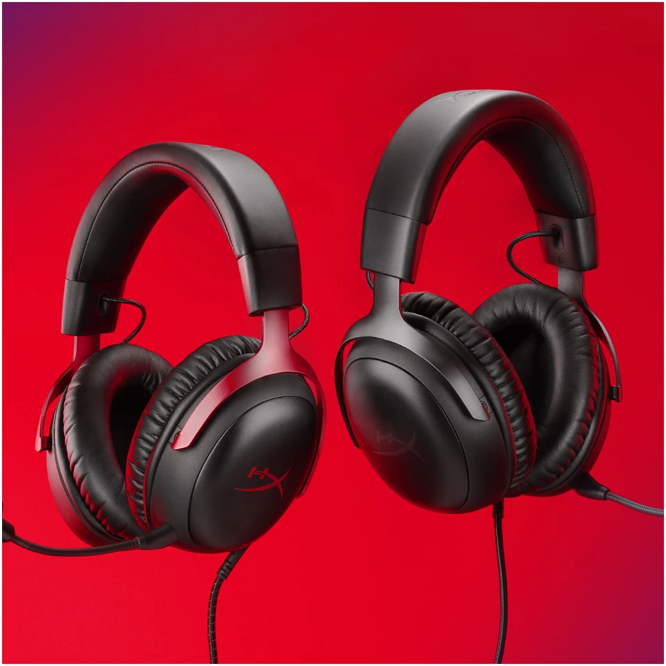HyperX Cloud III žaidimų ausinės, Juodos