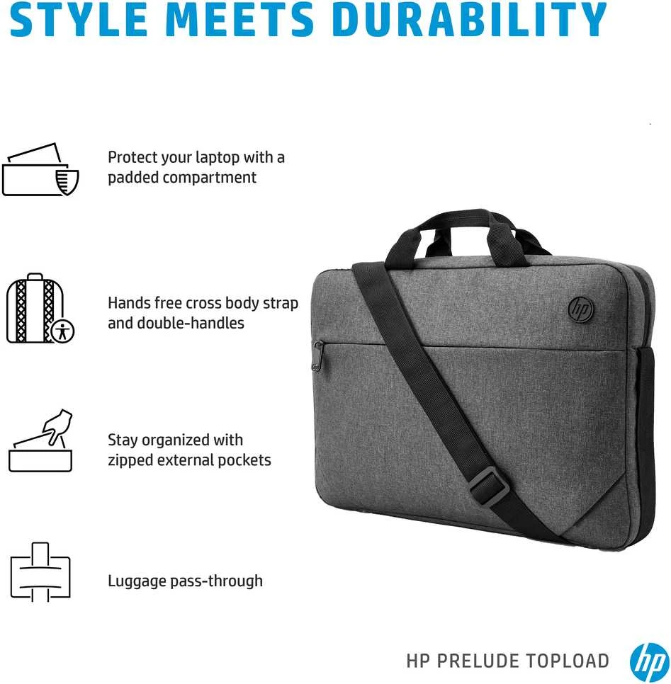 Hewlett Packard (HP) HP Prelude G2 15.6 Top Load, Vanduo Resistant - Pilkas