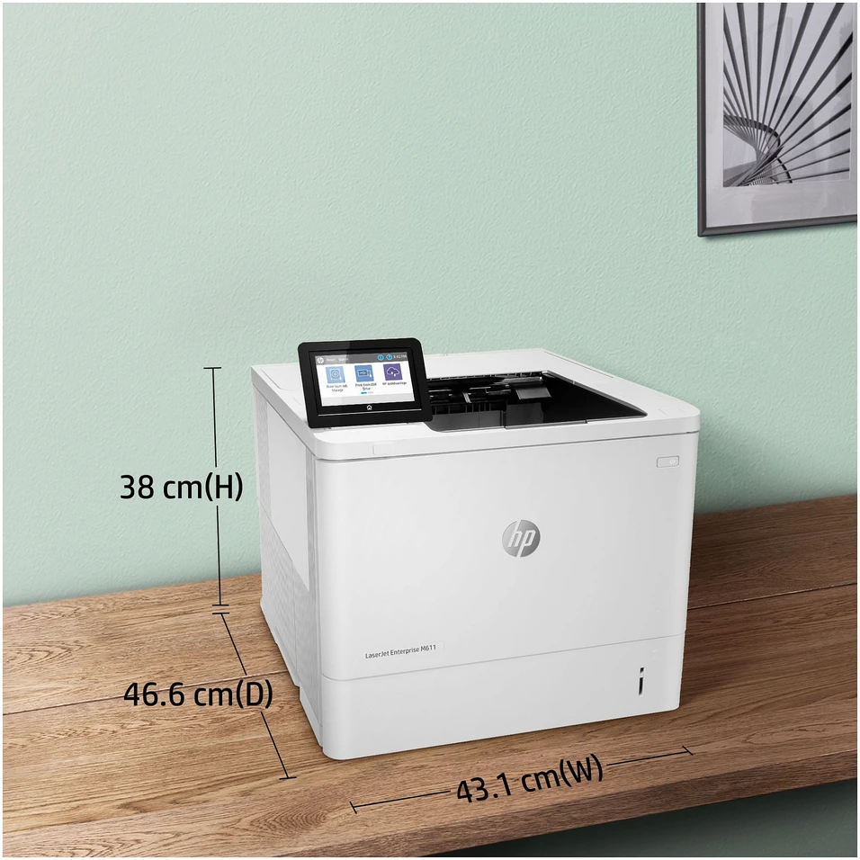 Hewlett Packard (HP) HP LaserJet Enterprise M611dn Spausdintuvas Mono Duplex lazerinis A4 1200x1200dpi 61 psl./min. 650 lapų USB LAN