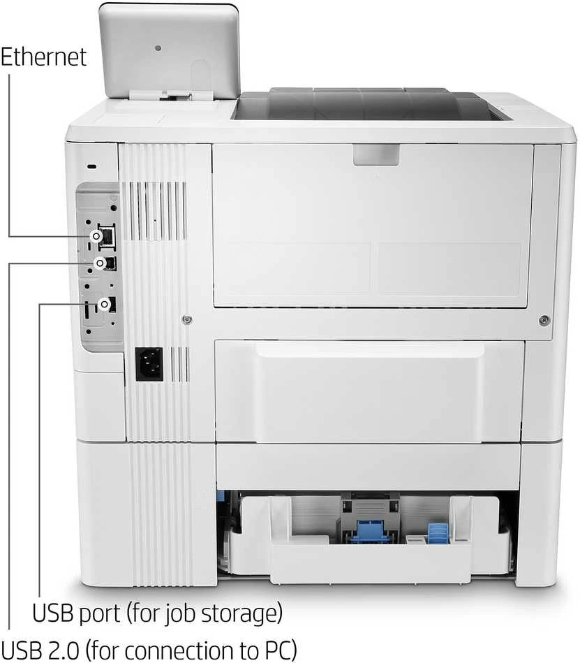 Hewlett Packard (HP) HP LaserJet Enterprise M507x Spausdintuvas - A4 Mono lazerinis, Spausdinimas, Automatinis dokumentų tiektuvas, Auto-Duplex, LAN, WiFi, 43ppm, 2000-7500 puslapių per mėnesį (pakeičia M506x)