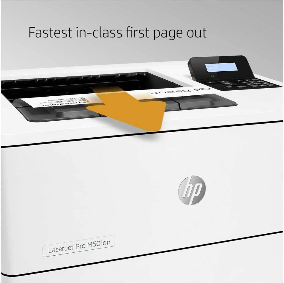 Hewlett Packard (HP) HP LaserJet Pro M501dn Spausdintuvas - A4 Mono lazerinis, Spausdinimas, Automatinis dokumentų tiektuvas, Auto-Duplex, LAN, 43ppm, 1500-6000 puslapių per mėnesį (pakeičia P3015dn)