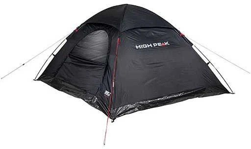 Keturių asmenų juoda palapinė High Peak Monodome XL