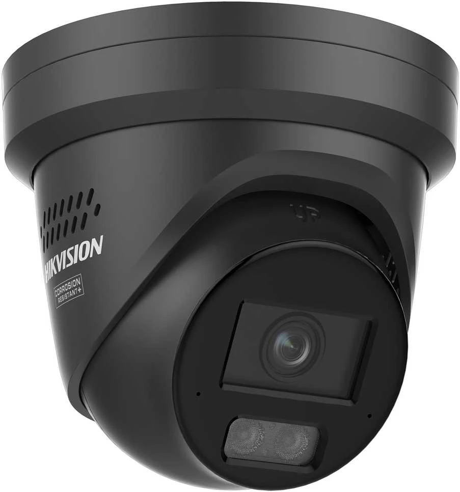 IP kamera Hikvision Turret DS-2CD2347G3-LIS2UY/SL F2.8 (juoda, 4MP, hibridinis apšvietimas, IR+LED 30m)