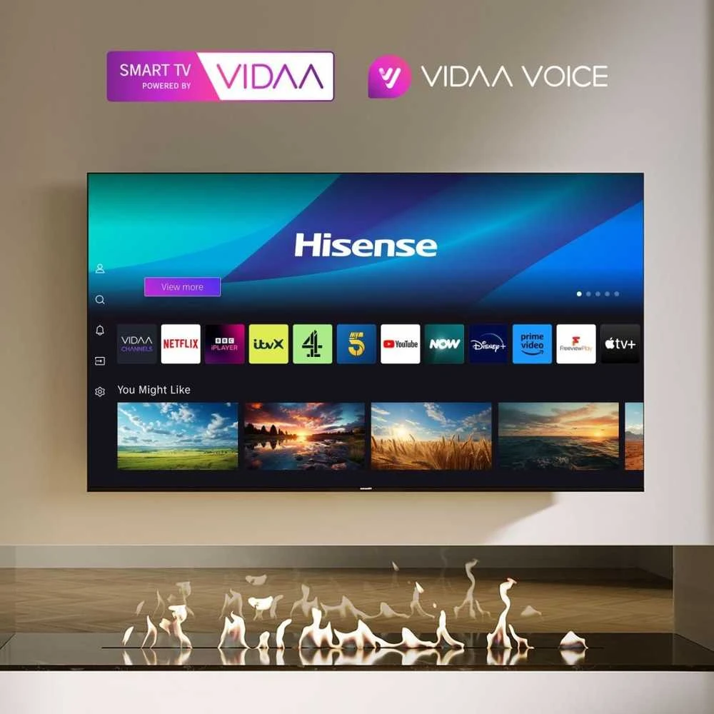 „Hisense UHD“ išmanusis televizorius | 55A6N | 55" | Išmanusis televizorius | VIDAA OS | UHD | Juodas
