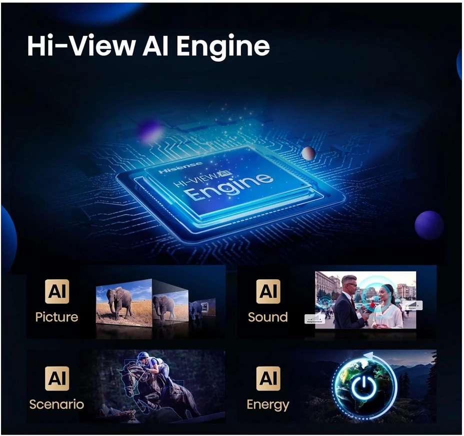 Televizorius Hisense Mini LED TV | 65U7Q | 65 | Smart TV | VIDAA Smart OS | UHD | Juodas