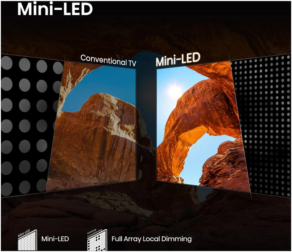 Televizorius Hisense Mini LED TV | 65U7Q | 65 | Smart TV | VIDAA Smart OS | UHD | Juodas