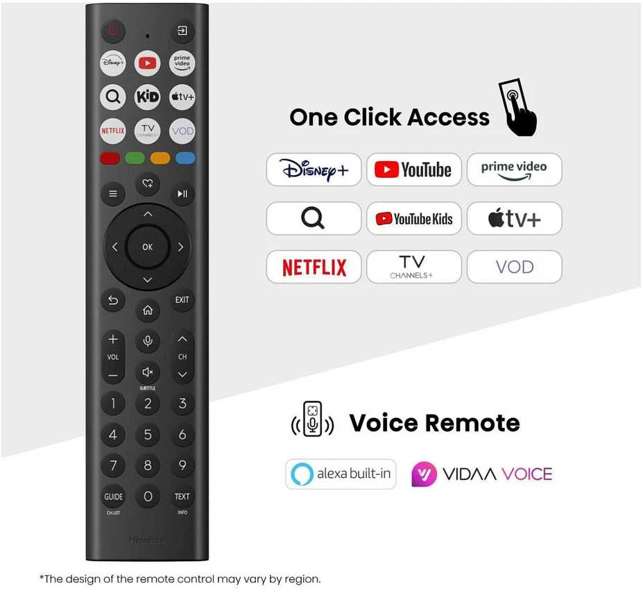 Televizorius Hisense 85E77Q - 85 colių įstrižainės 4K QLED išmanusis televizorius, HDR10+, Dolby Vision, Juodas