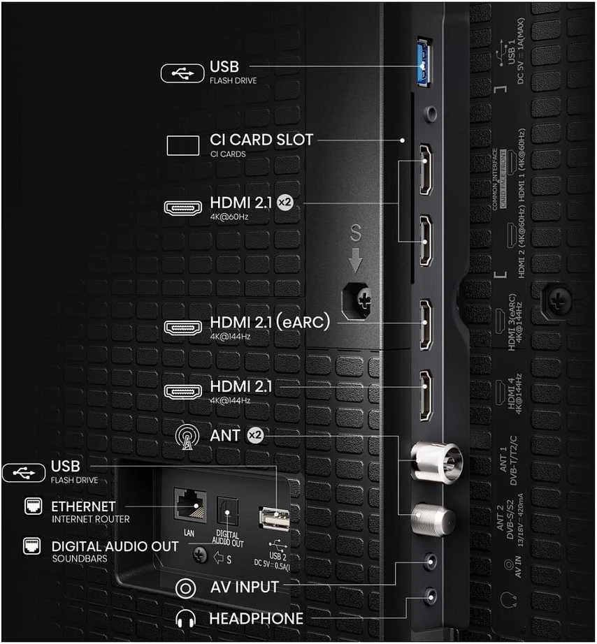 Televizorius Hisense 100E7Q PRO 2.54 m (100") 4K Ultra HD Smart TV Wi-Fi Juodas