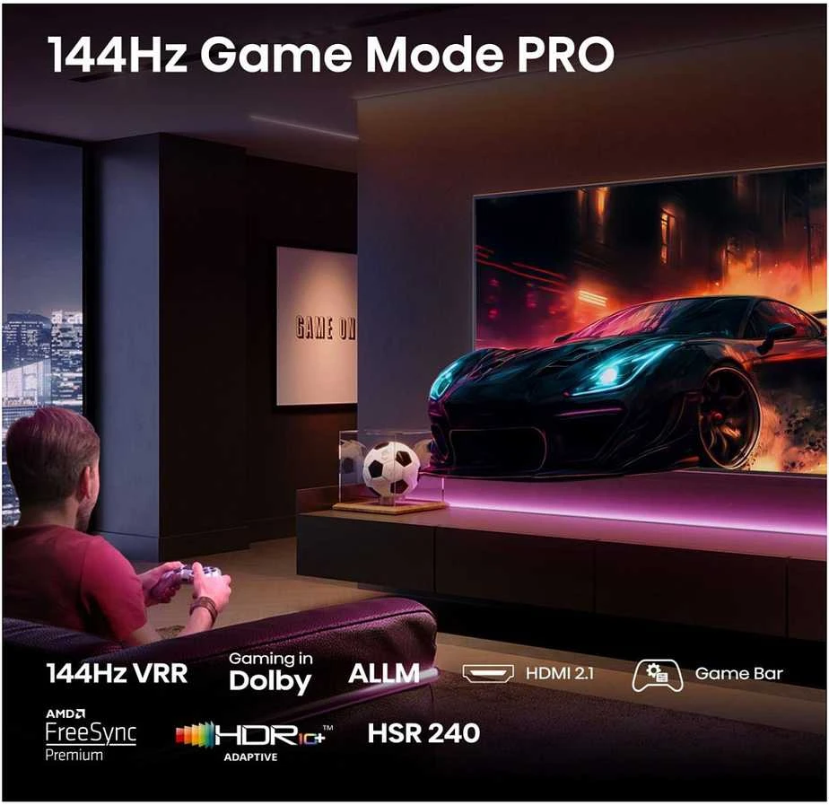 Televizorius Hisense 100E7Q PRO 2.54 m (100") 4K Ultra HD Smart TV Wi-Fi Juodas