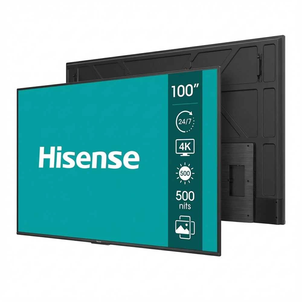 Monitorius Hisense 100 zolių 4K UHD IPS skaitmeninis reklaminis ekranas – veikia visą parą
