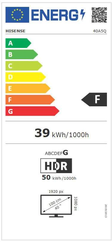 „HISENSE 40A5Q“ 40 colių QLED „FullHD“ vaizdo kokybės televizorius su „OS 60Hz Dolby Atmos“ vaizdo kokybe.