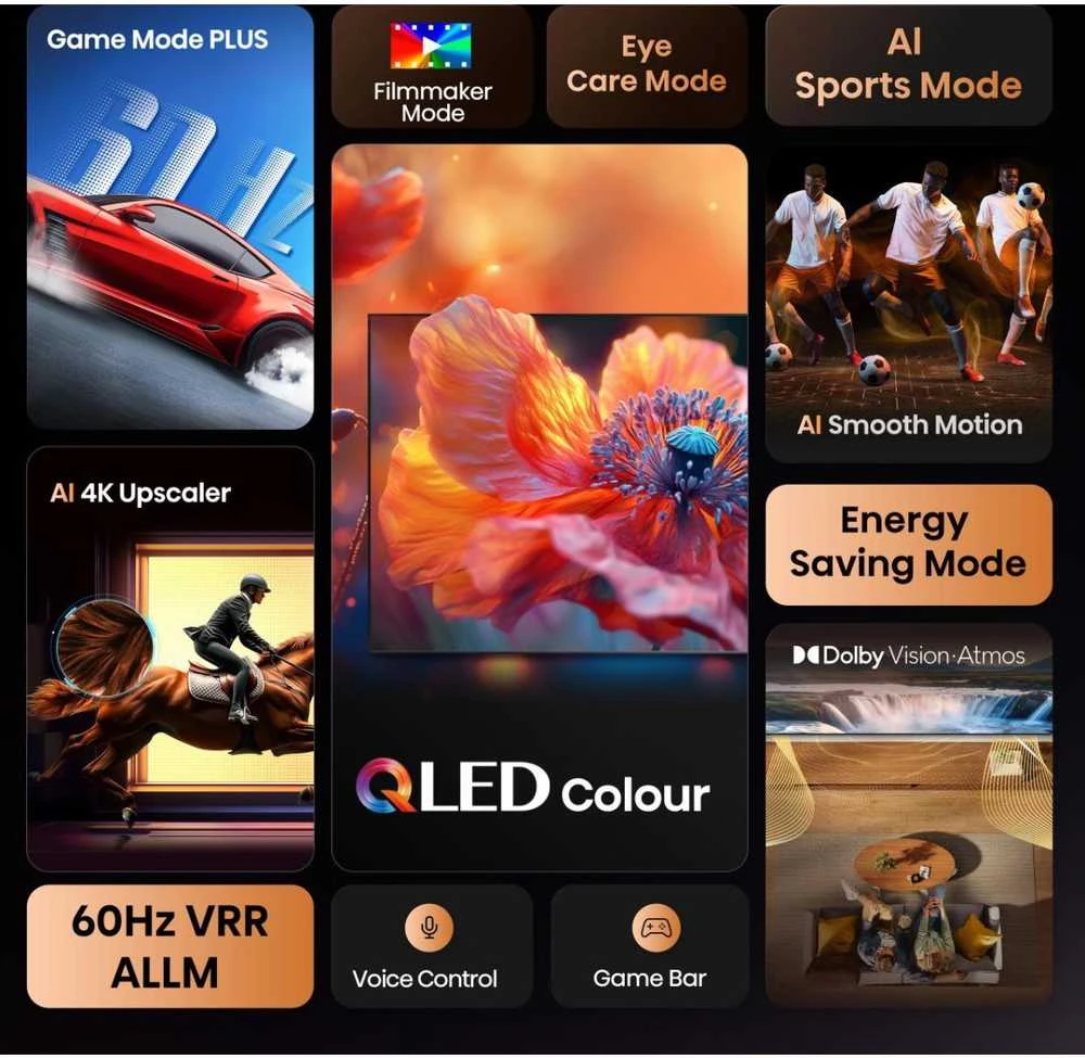 Televizorius TV Set Hisense 65E77Q 164cm (65 inch) 4K QLED Smart TV