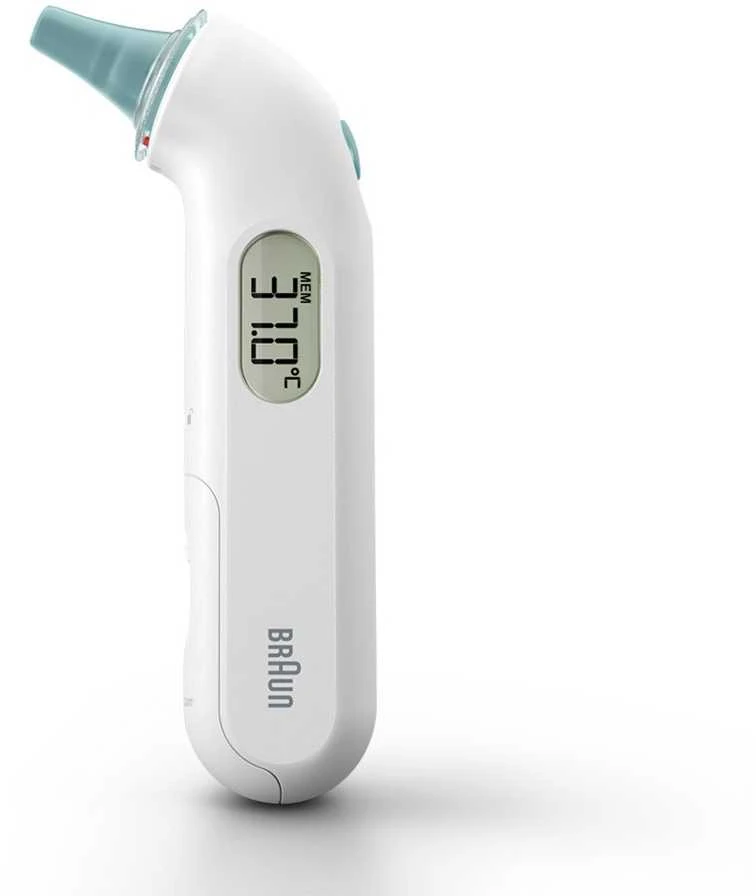Braun Thermoscan 3 infraraudonųjų spindulių ausies termometras IRT3030 Atminties funkcija, Matavimo laikas 1 s, Baltas