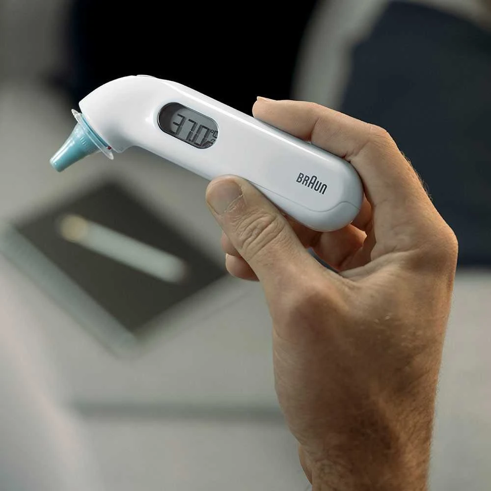 Braun Thermoscan 3 infraraudonųjų spindulių ausies termometras IRT3030 Atminties funkcija, Matavimo laikas 1 s, Baltas
