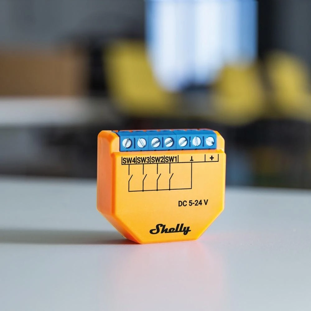 Shelly Plus i4 DC 4 skaitmeninių įėjimų Wifi valdiklis