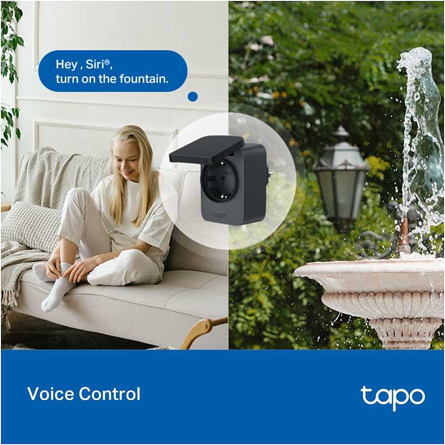 TP-Link Tapo P410M V1 - Išmanusis kištukas - belaidis - 802.11b/g/n, 2,4 GHz RF protokolas - 2,4 GHz
