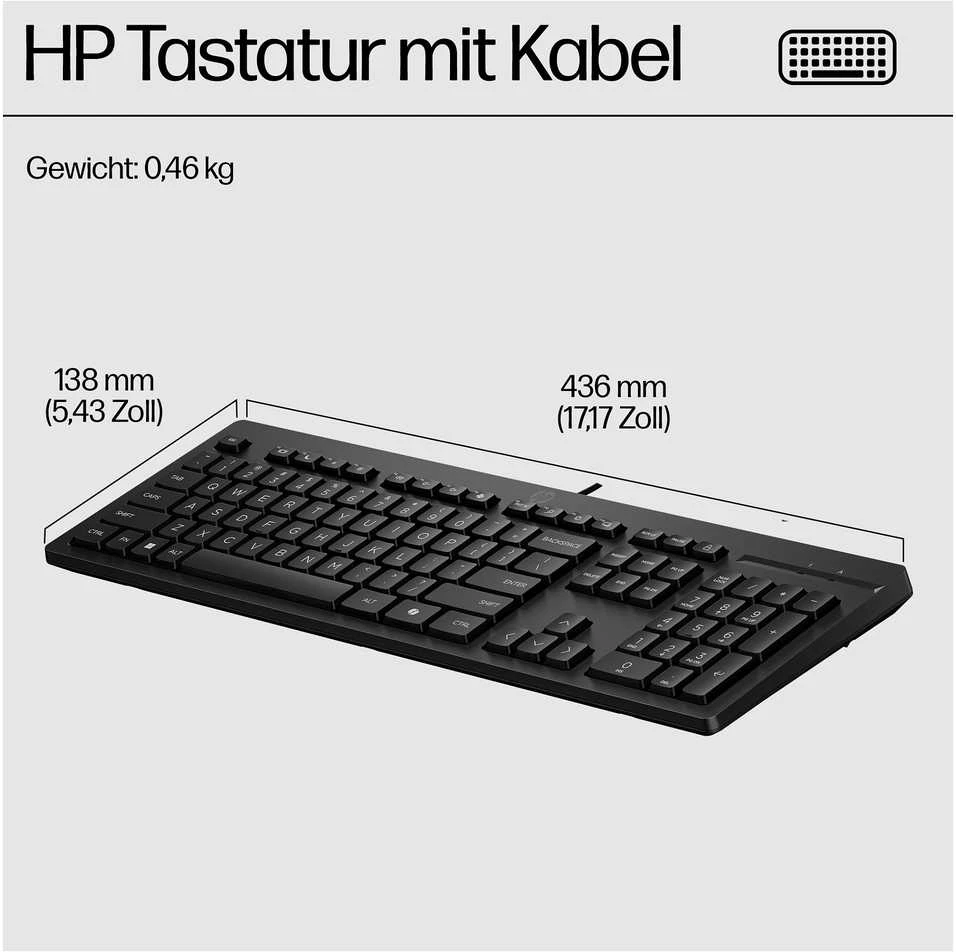 HP 125 G2 USB WD Klaviatūra