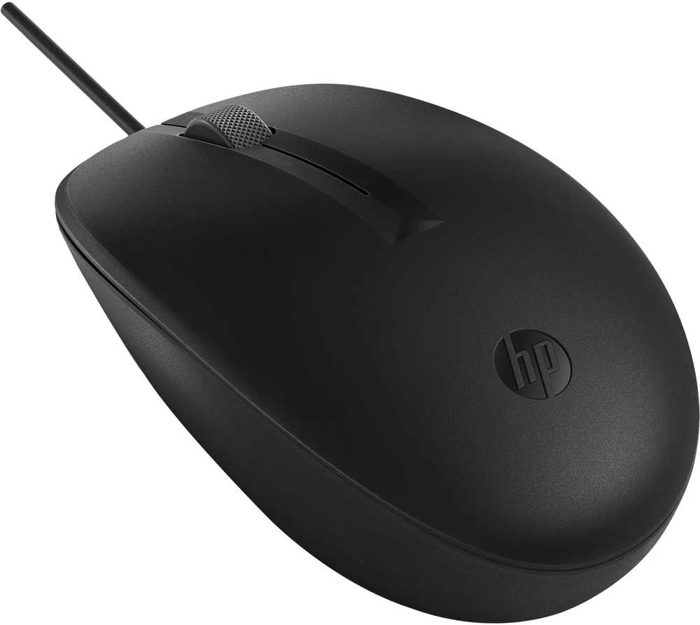 Hewlett Packard (HP) HP 128 USB su laidu Lazerinė pelė, Sanitizable - Juodas
