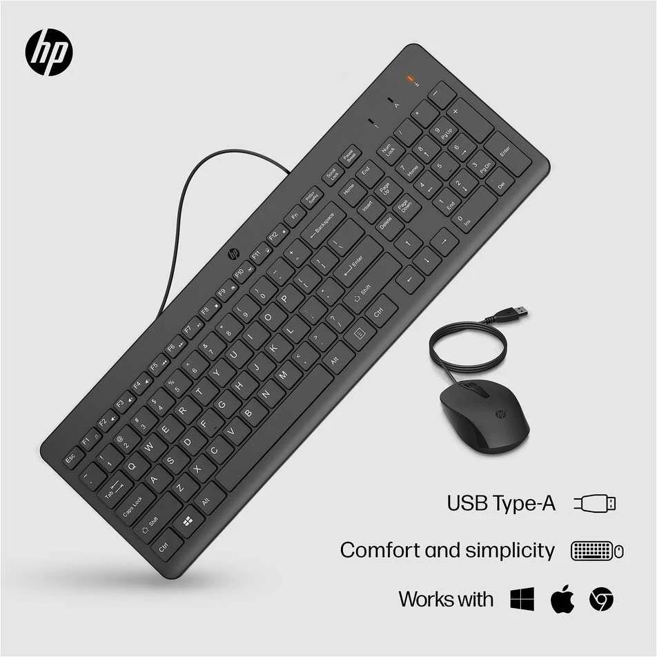 Hewlett Packard (HP) HP 150 Klaviatūra su laidu ir pelė