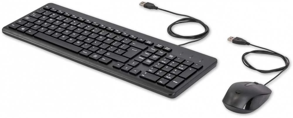 HP 150 USB su laidu Pelė Klaviatūra Combo - Juodas - US ENG