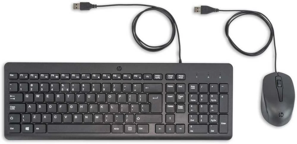 HP 150 USB su laidu Pelė Klaviatūra Combo - Juodas - US ENG