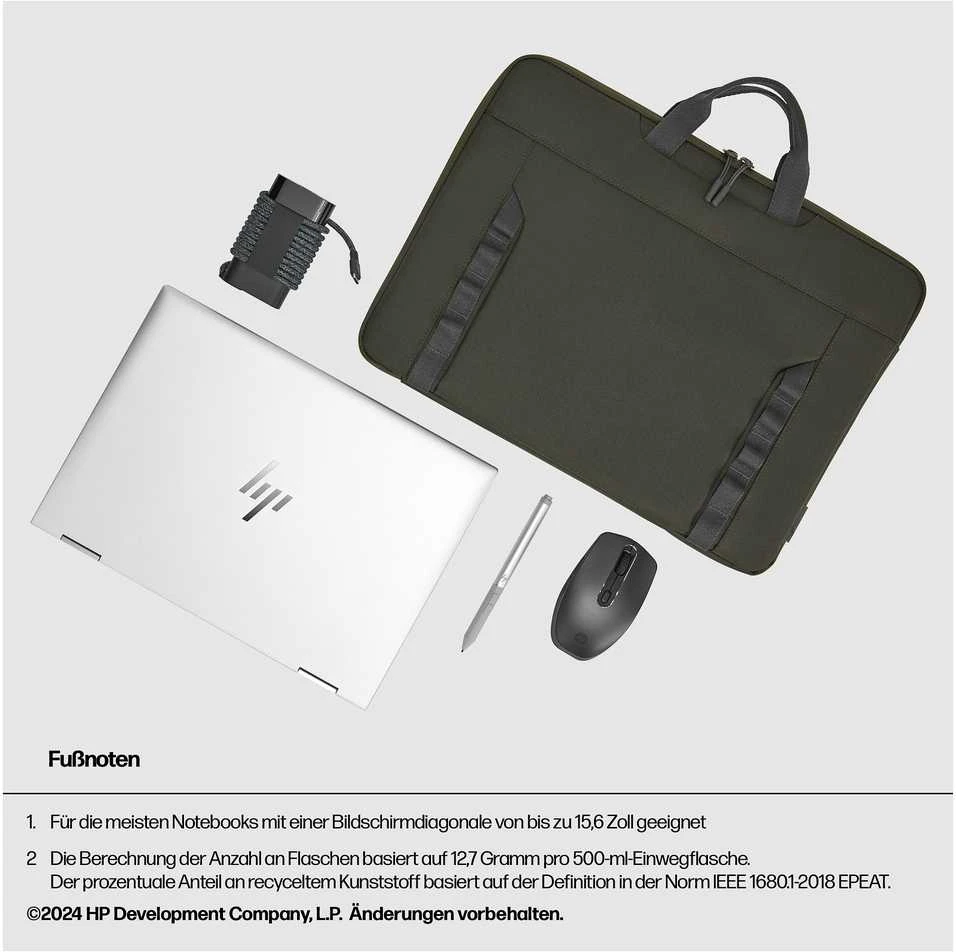 HP Modular 15.6 rankovė / viršutinė apkrova su rankenomis / pečių dirželiu, Vanduo Resistant - tamsiai alyvuogių žalios spalvos
