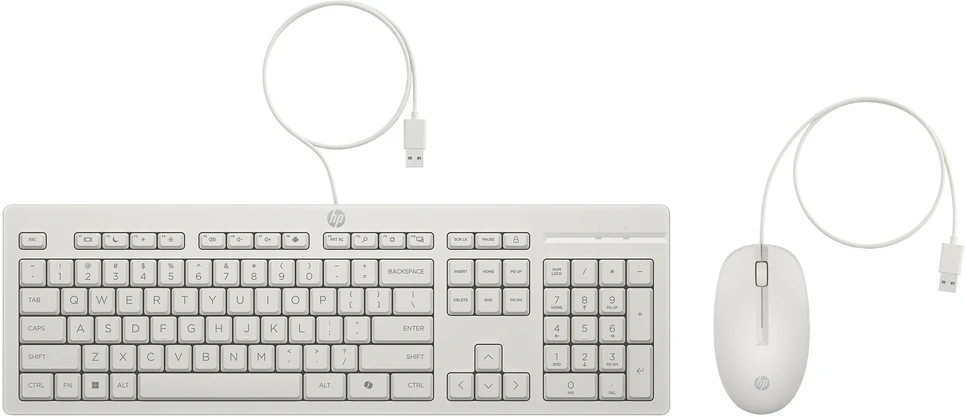 Hewlett Packard (HP) Klaviatūra ir pelė Kit HP 225 su laidu Pelė and KB G2 US English QWERTY