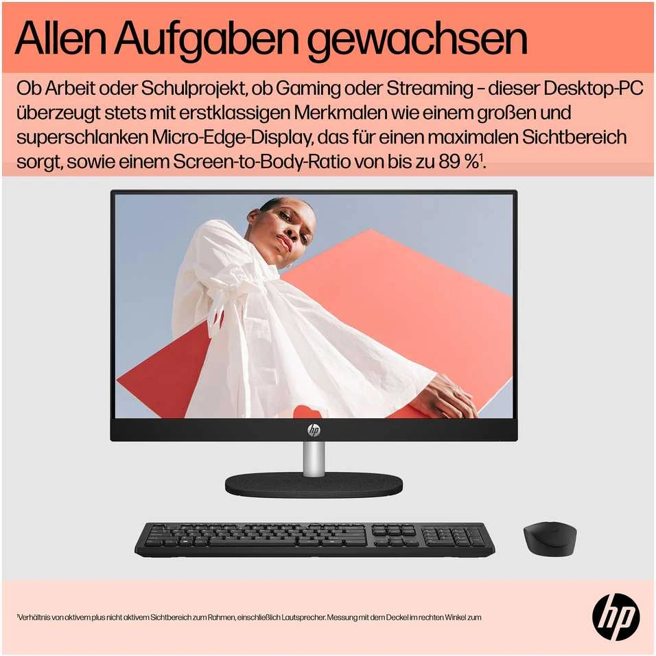Stacionarus kompiuteris HP 23,8 colio FHD IPS daugiafunkcis kompiuteris R5-7520U, 8 GB / 512 GB SSD, Win11 24-cr0400ng