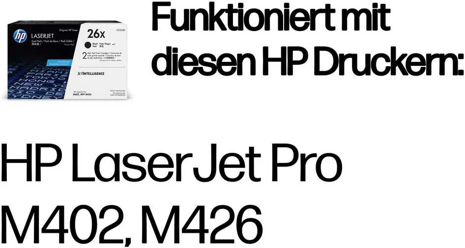 Hewlett Packard (HP) HP No.26X (CF226XD), juoda kasetė