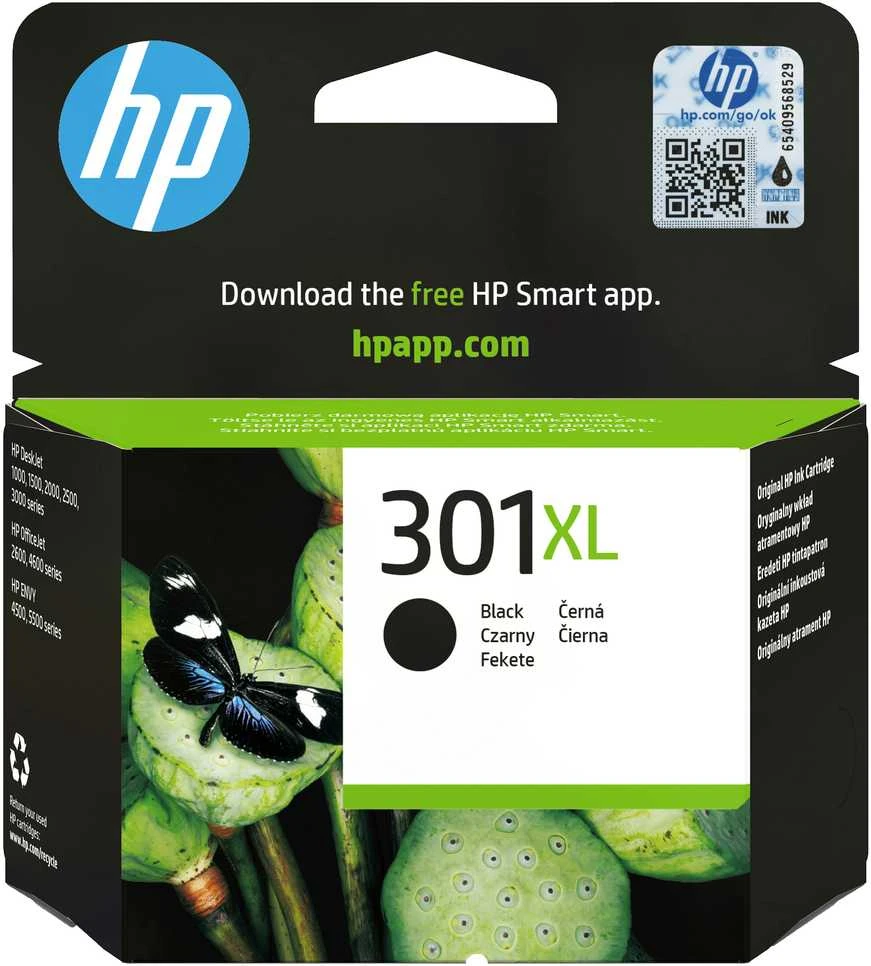 Hewlett Packard (HP) HP 301XL didelės talpos juodo rašalo kasetė, 480 puslapių, skirta HP Deskjet 1000, 1050, 2050, 3000, 3050