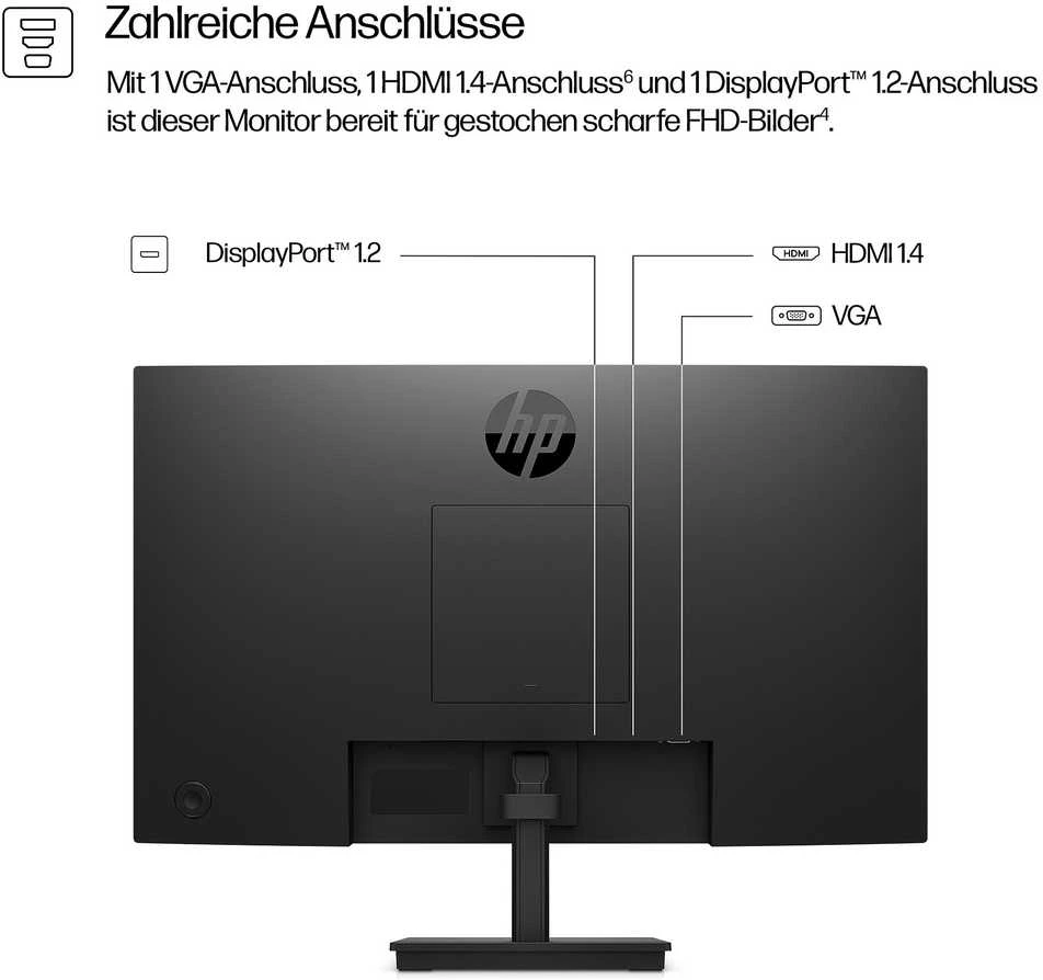 HP 324pf Series 3 Pro FHD monitorius - 23,8 colio 1920x1080 FHD 250 nitų 100 Hz AG, IPS, HDMI/VGA/DisplayPort, pakreipiamas, 3 colių (pakeičia P24)