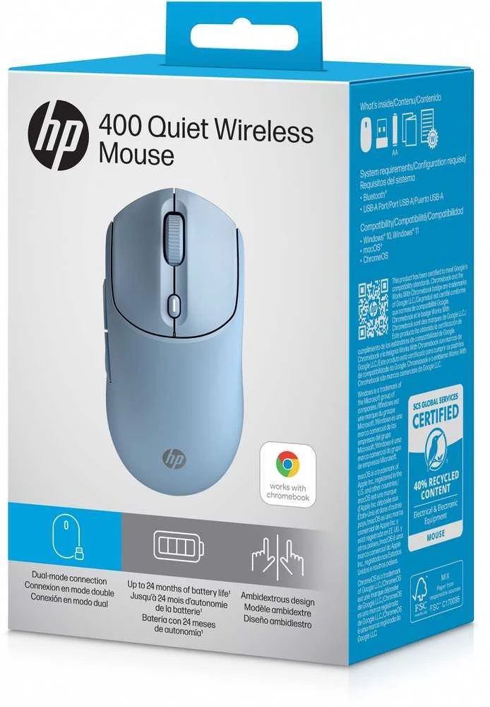 Hewlett Packard (HP) HP 400 Quiet Mėlyna Belaidė pelė