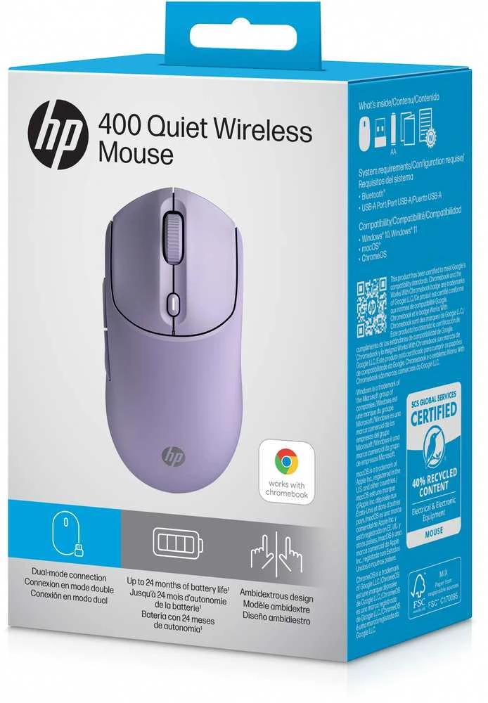 Hewlett Packard (HP) HP 400 Quiet Violetinė Belaidė pelė