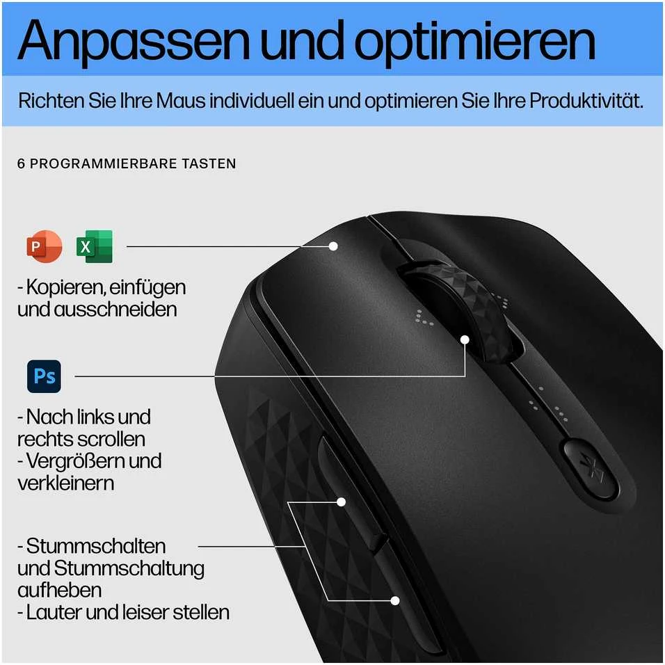 Hewlett Packard (HP) Kompiuterio Pelė - HP 420 Programuojama 4000 DPI Juoda