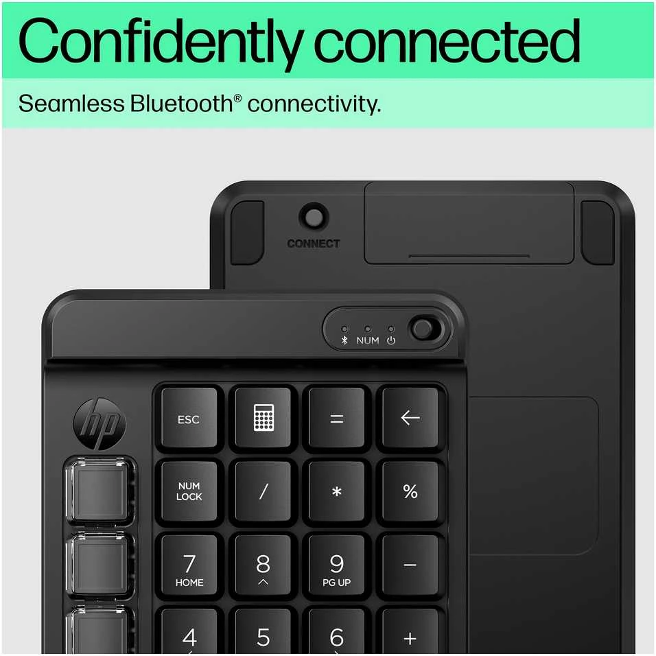 HP 435 programuojama belaidė Bluetooth klaviatūra su keičiamais klaviatūros dangteliais - Juodas
