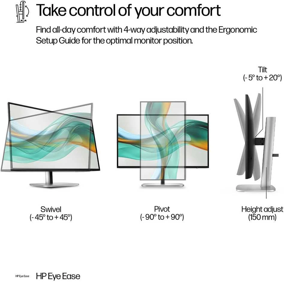 HP 527pu Series 5 Pro QHD įkrovimo monitorius – 27 colių 2560x1440 QHD 350 nitų 100 Hz AG, IPS, USB-C(100W/15W)/HDMI/DisplayPort Daisy-Chain, 3x USB-A