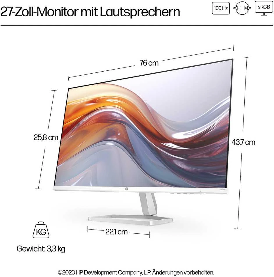 Hewlett Packard (HP) Monitorius - HP Series 5 27" FHD 1920x1080 5ms su Garsiakalbiais HDMI VGA