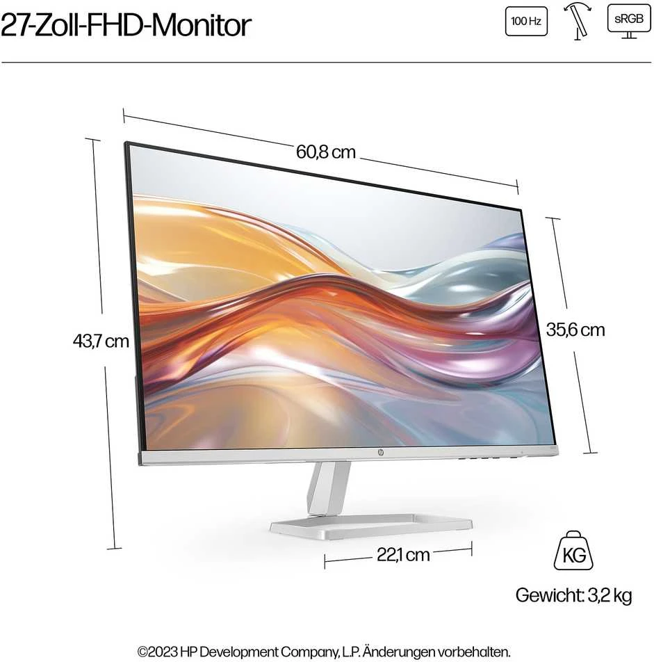 Monitorius  Hewlett Packard (HP)S5 527SF/ 27'' / IPS / Full HD / 100Hz/300cd/m²