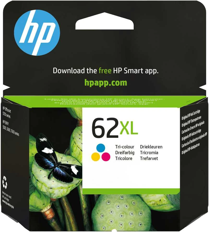 Hewlett Packard (HP) HP 62XL rašalo kasetė, trispalvė