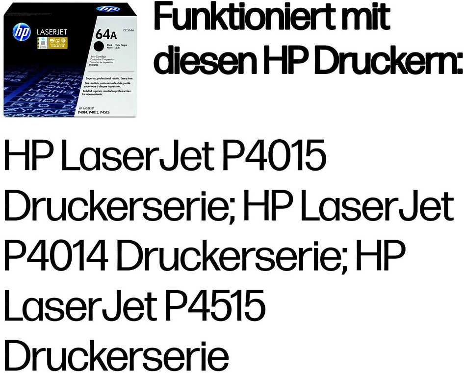 Hewlett Packard (HP) „HP LaserJet CC364A Juodas“ spausdinimo kasetė, skirta P4000/P4500 serijai (10 000 puslapių)