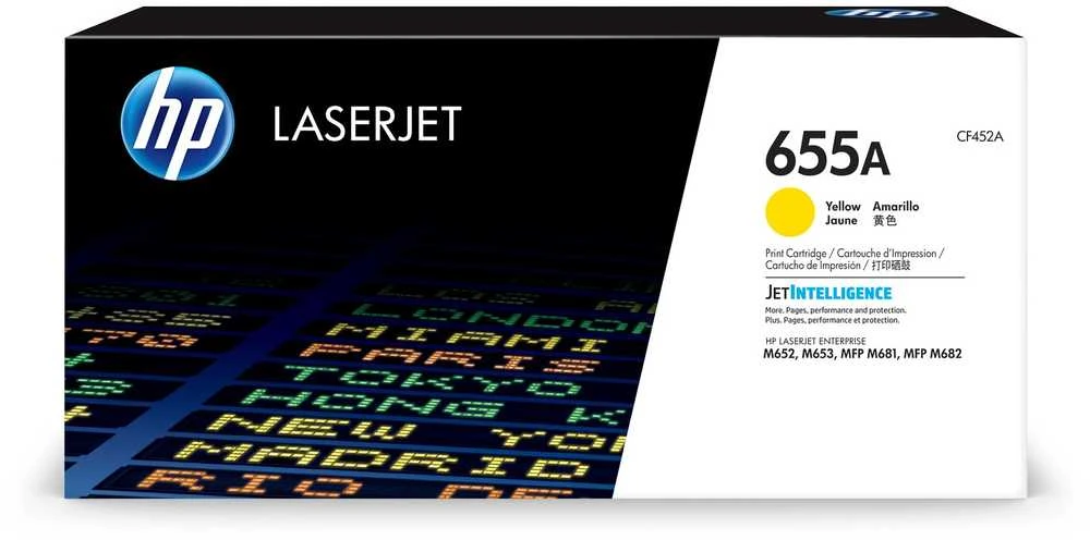 Hewlett Packard (HP) HP Nr.655A (CF452A), geltona kasetė