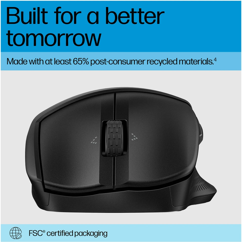 HP 685 Comfort Belaidė pelė - Dual-Mode, Programmable, 4-way scrolling, spill resistant – Juodas