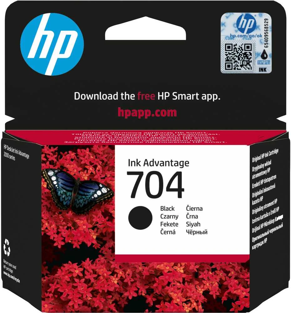 Hewlett Packard (HP) HP 704 Originalus Juoda 1 vnt