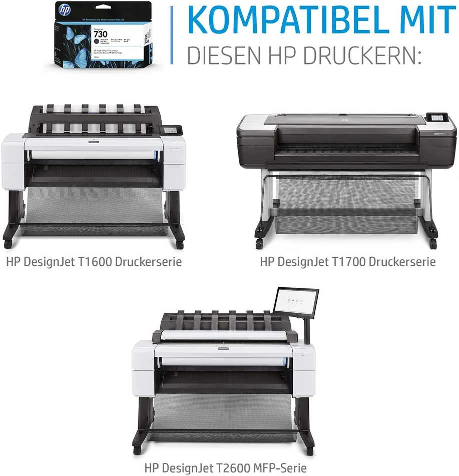 Hewlett Packard (HP) HP 730 (P2V66A) Rašalinė kasetė, Pilka