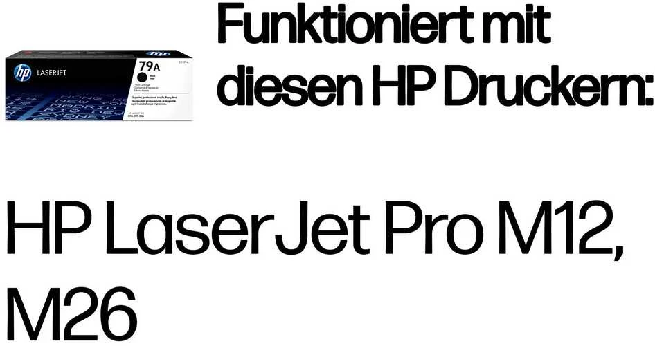 Hewlett Packard (HP) HP 79A Juodas lazerinis Toneris Cartridge, 1000 pages, for HP LaserJet Pro M12a, M12w, M26a, M26nw