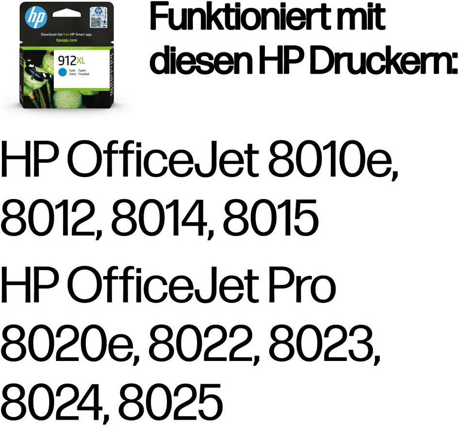 Hewlett Packard (HP) HP 912XL (3YL81AE) Rašalinė kasetė, Žydra
