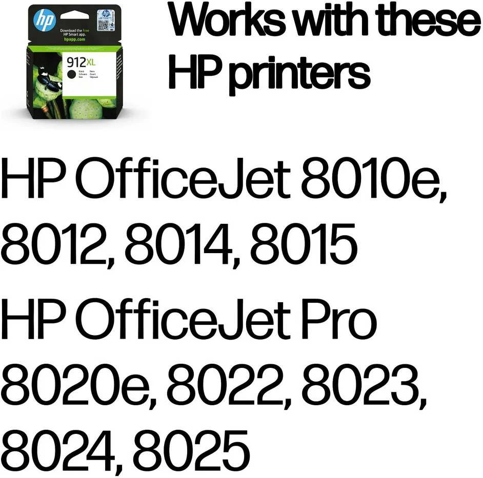 Hewlett Packard (HP) HP 912XL (3YL84AE) Rašalinė kasetė, Juoda