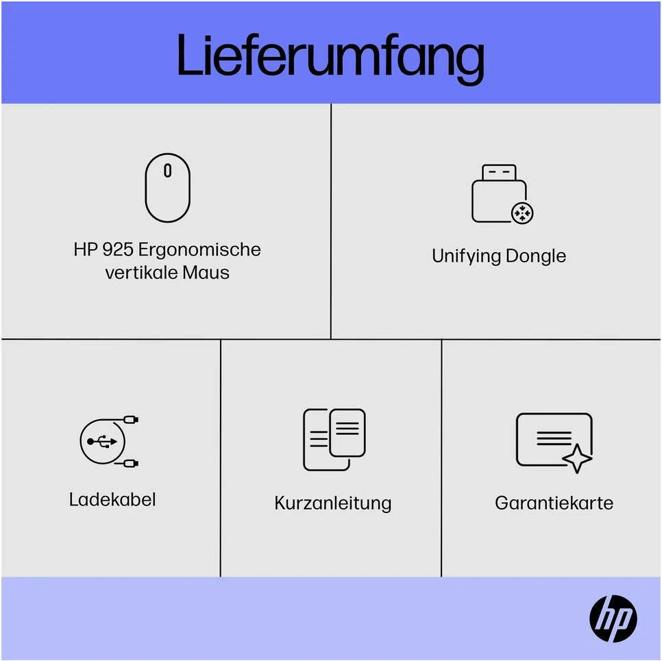 Hewlett Packard (HP) HP 920 Belaidė pelė, Ergonomic, Vertical - Juodas